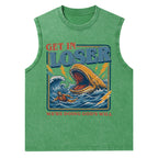 Get In Loser We Are Doing God's Will Christian Washed Tank Top