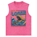 Get In Loser We Are Doing God's Will Christian Washed Tank Top