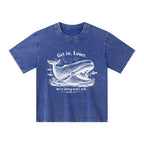 Get In Loser We're Doing God's Will Christian Kid Washed T-Shirt