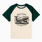 Get In Loser We're Doing God's Will Christian Raglan Sleeve T-Shirt