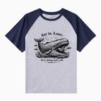 Get In Loser We're Doing God's Will Christian Raglan Sleeve T-Shirt