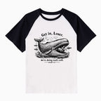 Get In Loser We're Doing God's Will Christian Raglan Sleeve T-Shirt