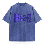 Go And Make Disciples Christian Puff Printed Washed T-Shirt