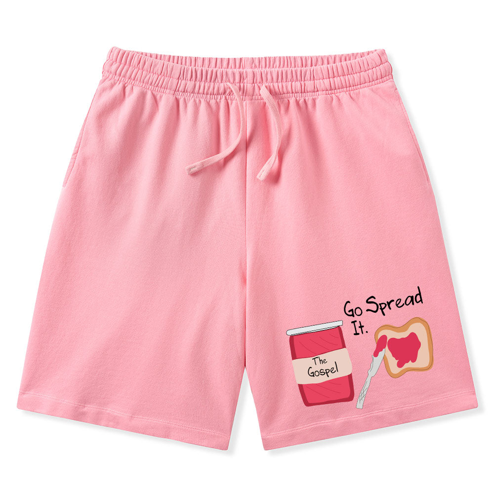 Go Spread It Christian Washed Shorts