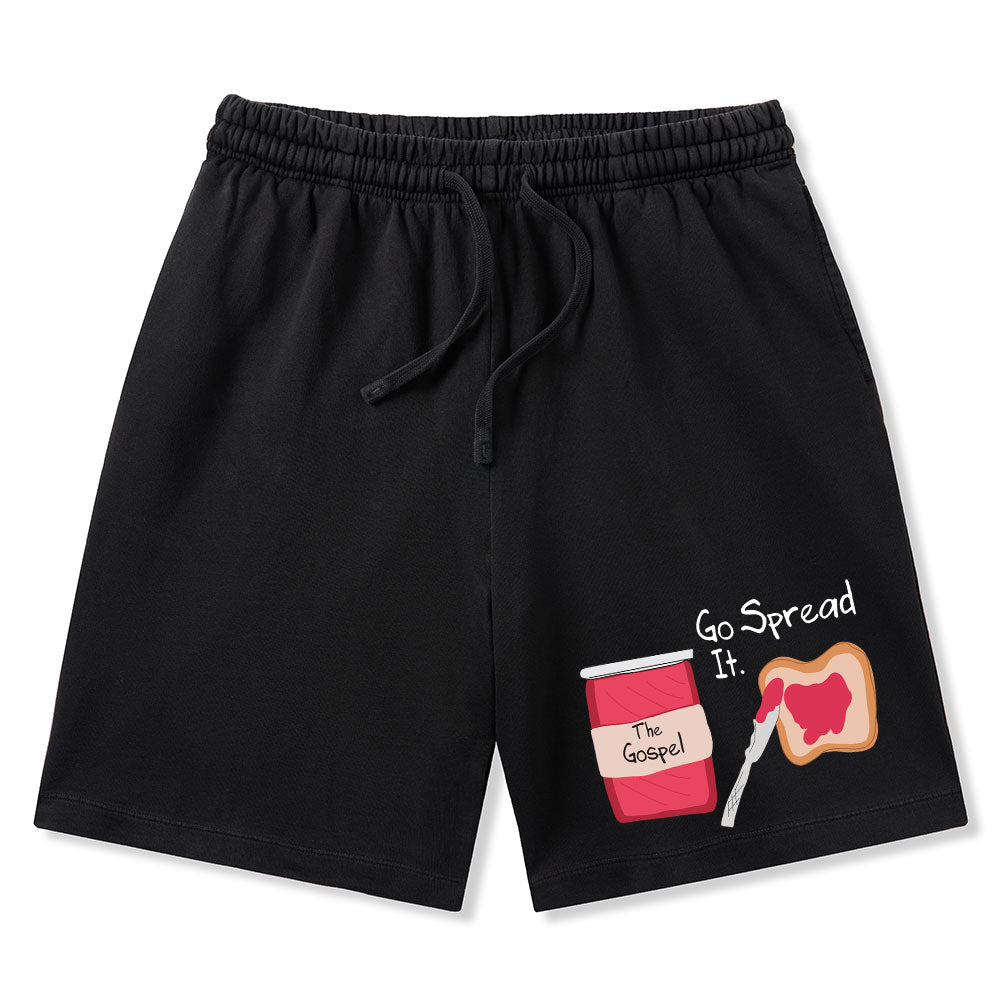 Go Spread It Christian Washed Shorts