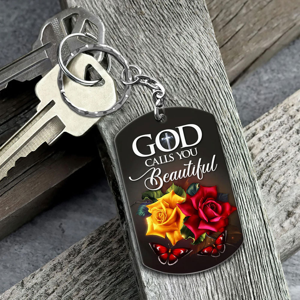 God Calls You Beautiful Personalized Aluminium Keychain