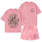 God Has A Plan Camo Christian Washed T-Shirt & Shorts