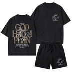 God Has A Plan Camo Christian Washed T-Shirt & Shorts