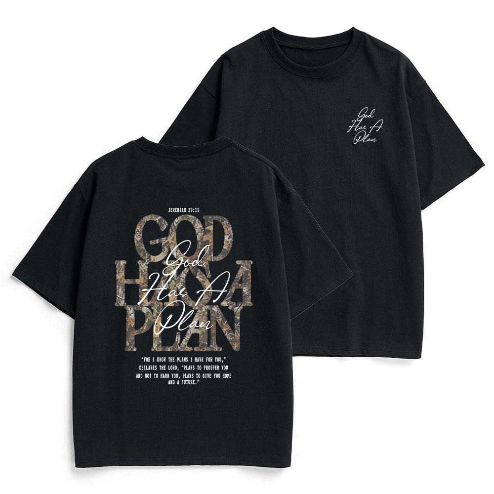 God Has A Plan Christian Heavy Cotton T-Shirt
