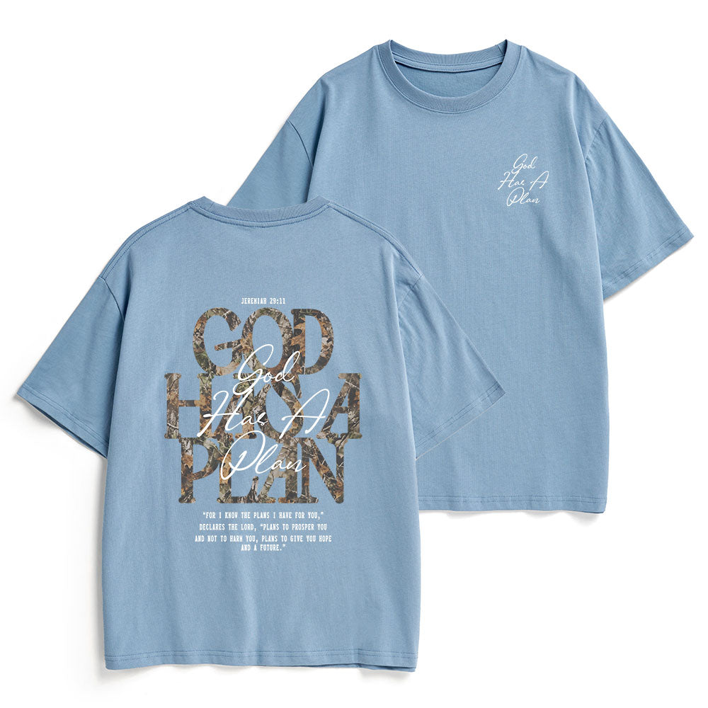 God Has A Plan Christian Heavy Cotton T-Shirt