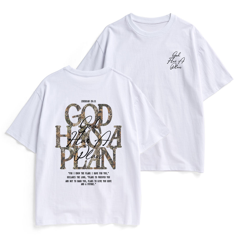 God Has A Plan Christian Heavy Cotton T-Shirt