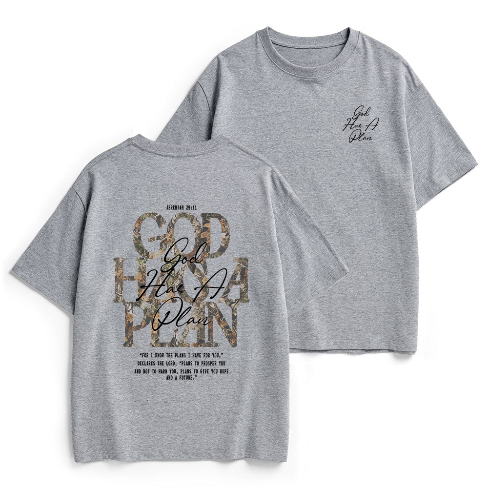 God Has A Plan Christian Heavy Cotton T-Shirt