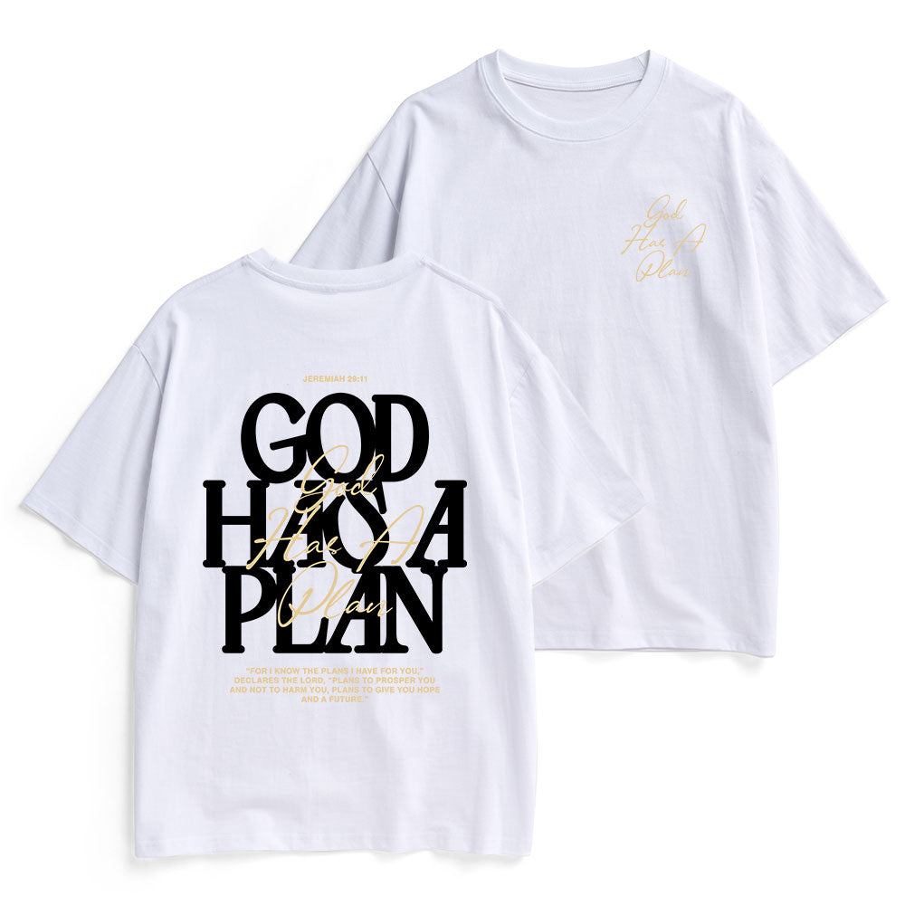 God Has A Plan Christian Heavy Cotton T-Shirt
