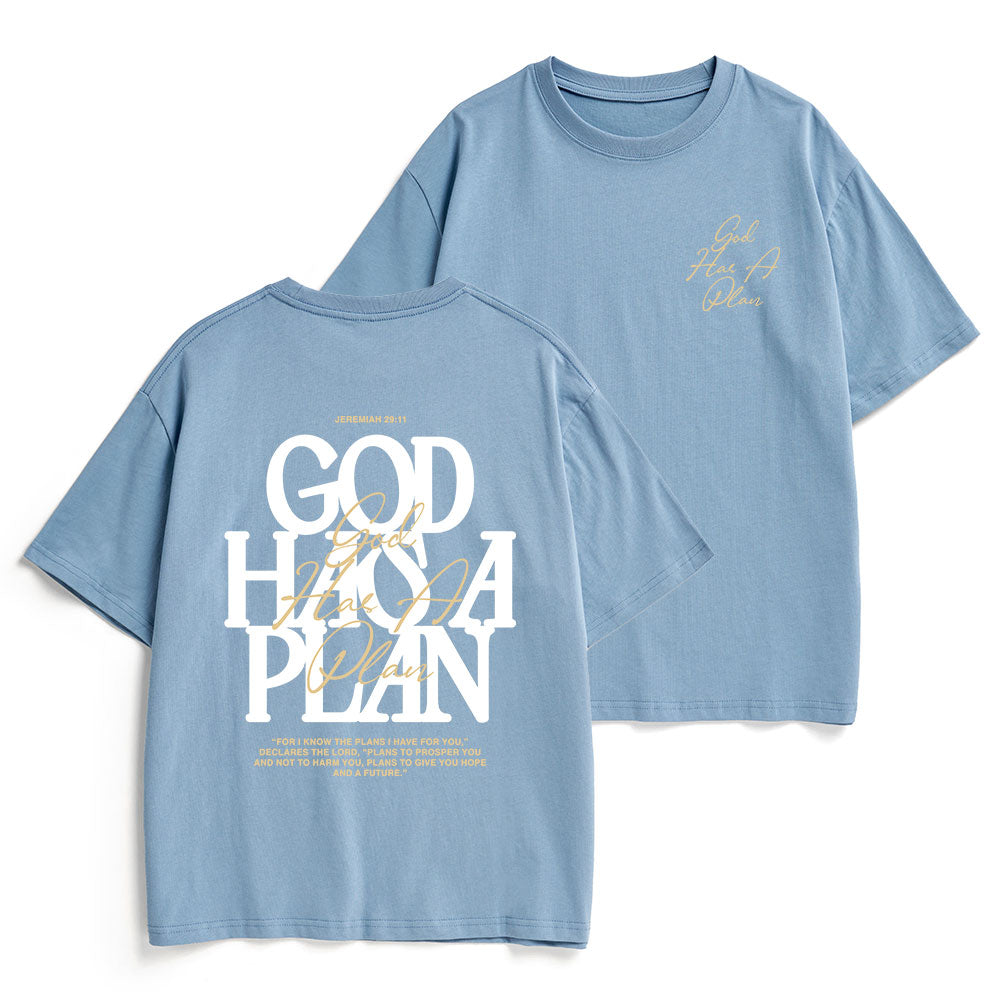 God Has A Plan Christian Heavy Cotton T-Shirt