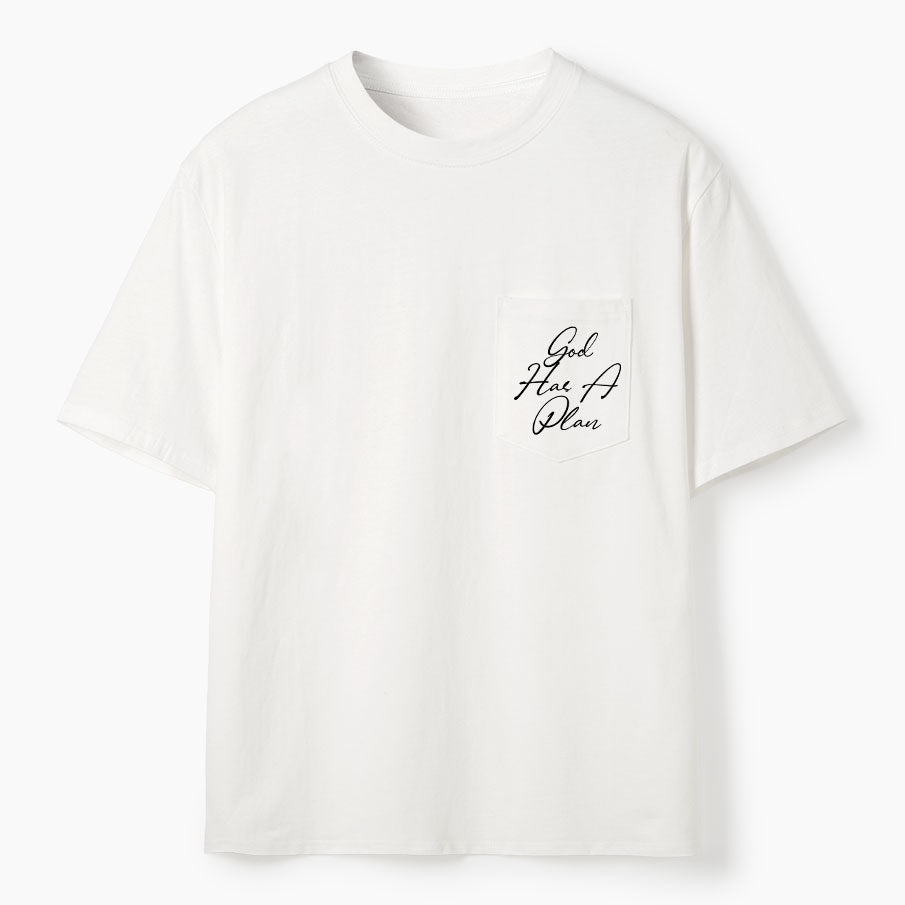 God Has A Plan Christian Unisex Pocket T-Shirt