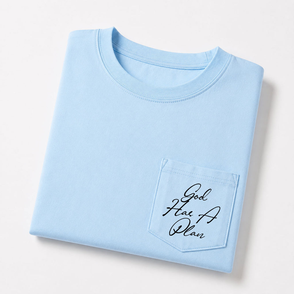 God Has A Plan Christian Unisex Pocket T-Shirt