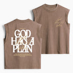 God Has A Plan Christian Women's Washed Tank Top
