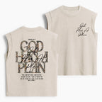 God Has A Plan Christian Women's Washed Tank Top