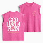 God Has A Plan Christian Women's Washed Tank Top