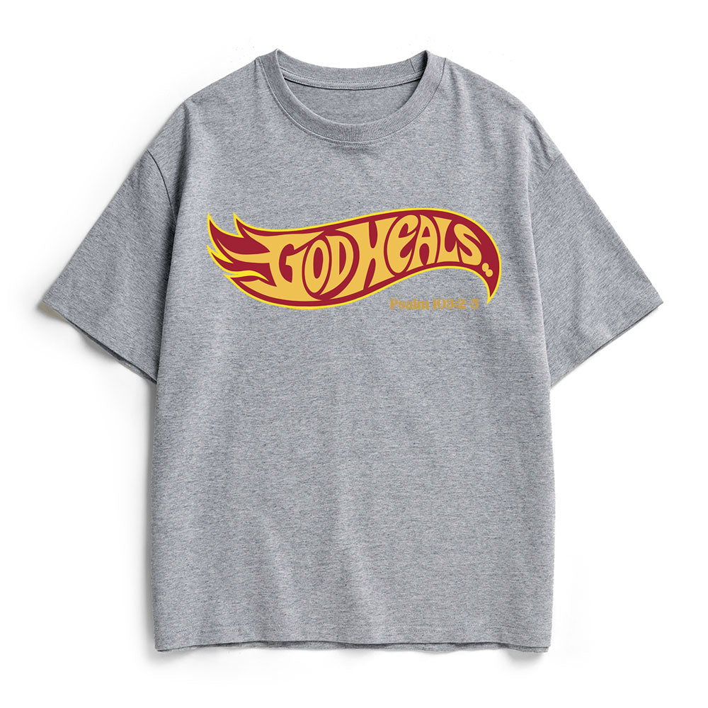God Heals Christian Heavy Cotton T-Shirt