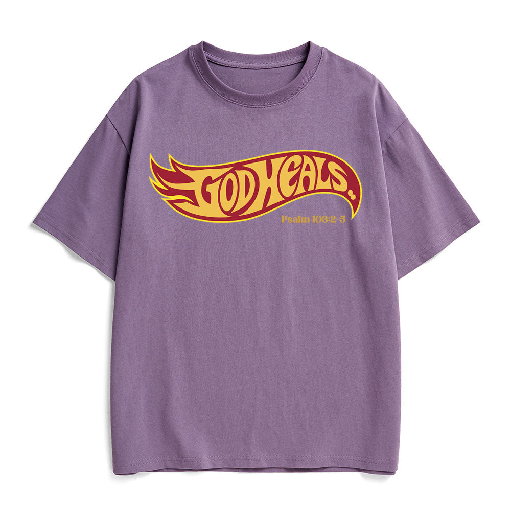 God Heals Christian Heavy Cotton T-Shirt