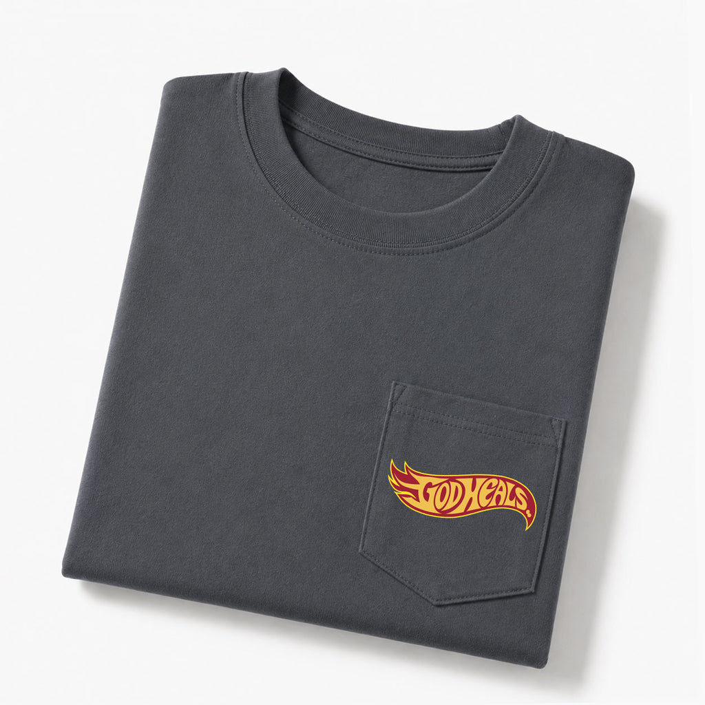 God Heals Christian Unisex Pocket T-Shirt