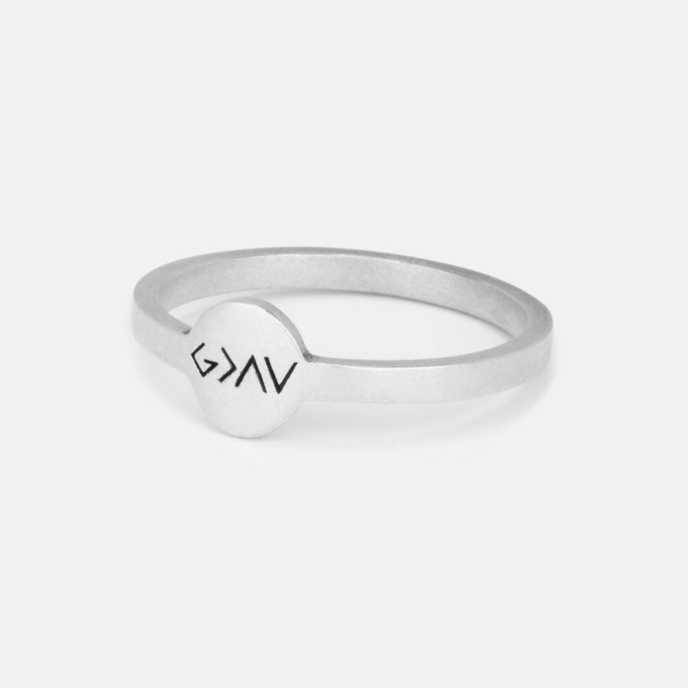 God Is Greater Than The Highs And Lows Christian 925 Sterling Silver Ring