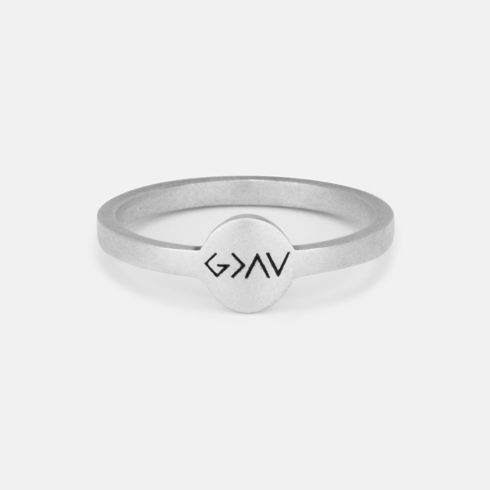 God Is Greater Than The Highs And Lows Christian 925 Sterling Silver Ring