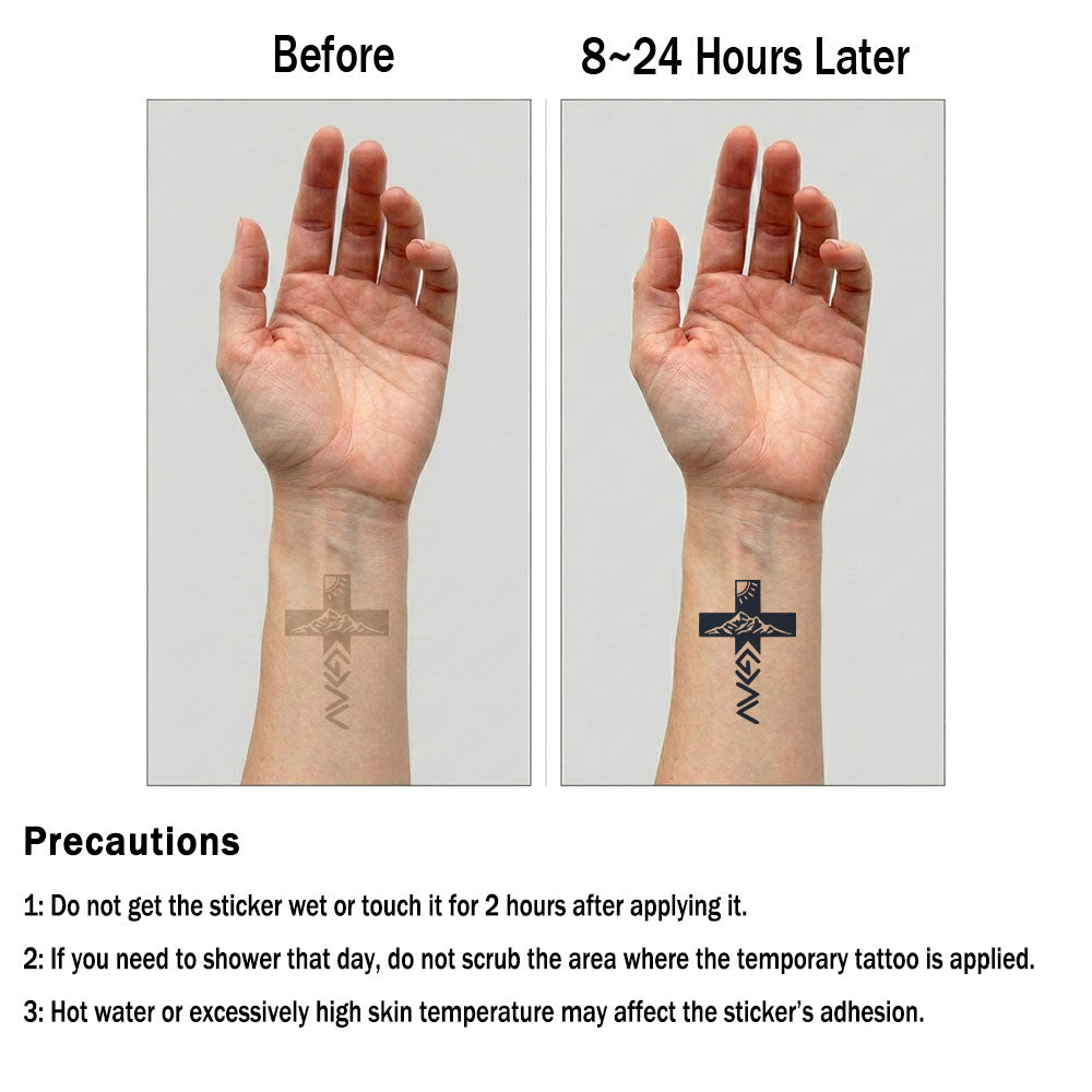 God Is Better Than Highs And Lows 12pcs Christian Temporary Tattoos