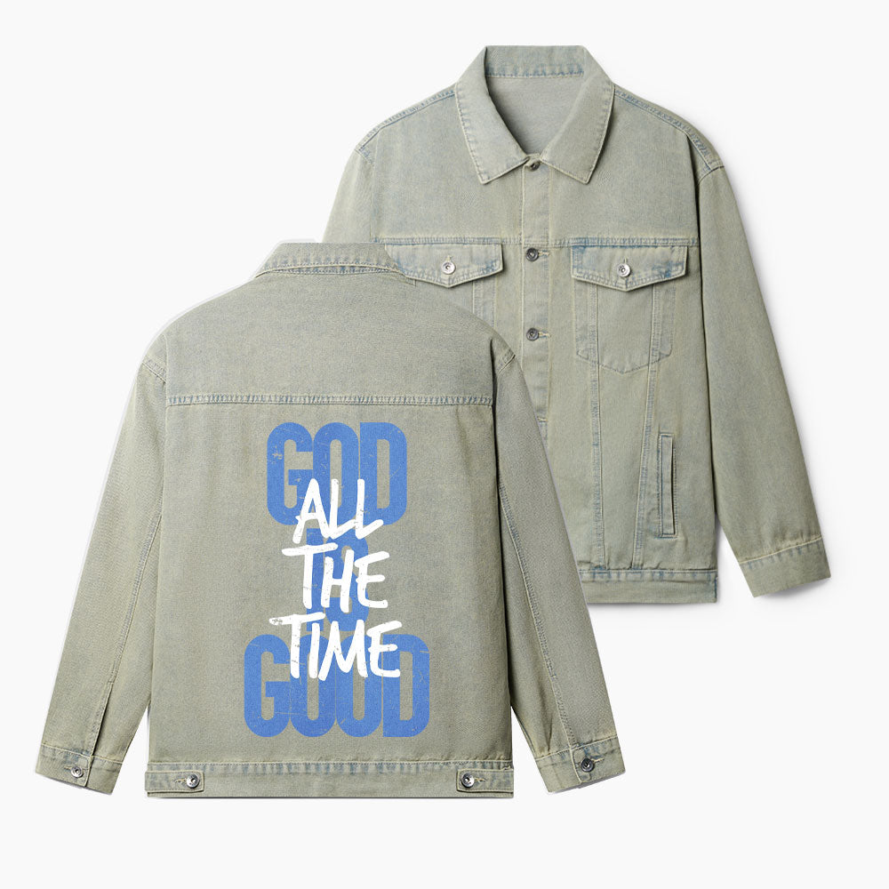 God Is Good All The Time Christian Denim Jacket
