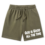 God Is Good All The Time Christian Washed Shorts
