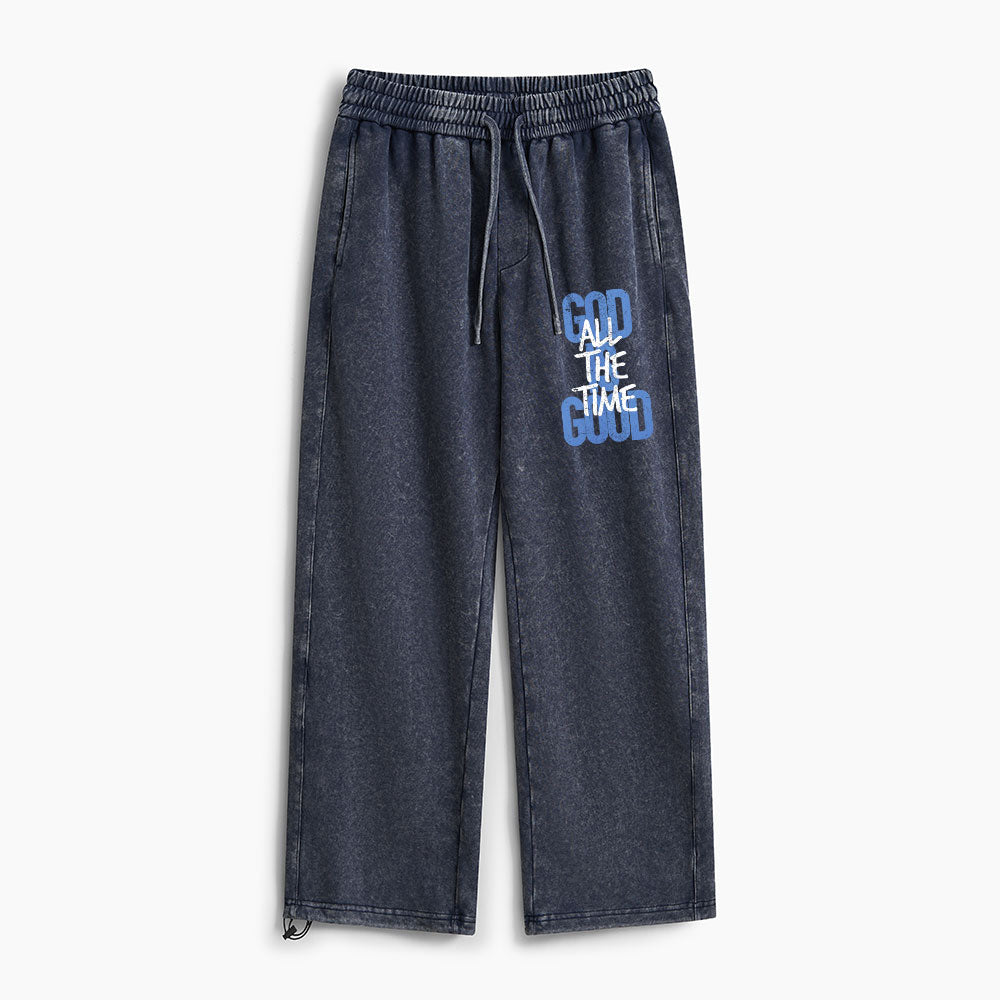 God Is Good All The Time Christian Washed Sweatpants
