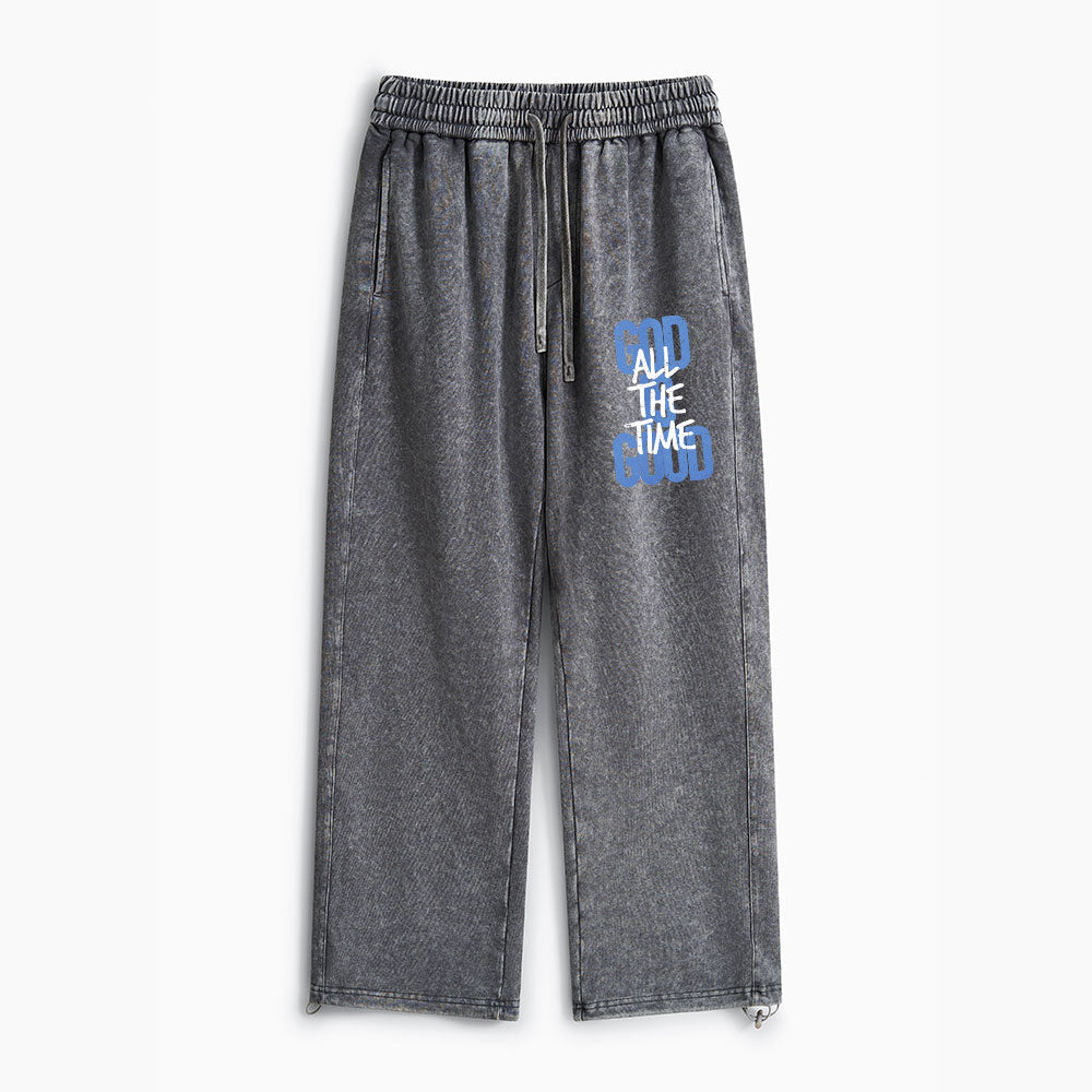 God Is Good All The Time Christian Washed Sweatpants