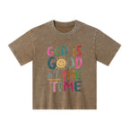 God Is Good All The Time Christian Kid Washed T-Shirt