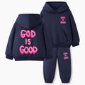 God Is Good Christian Kid Fleece Hoodie Set