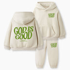 God Is Good Christian Kid Fleece Hoodie Set