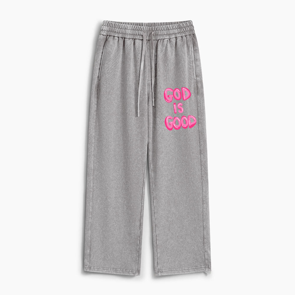 God Is Good Christian Washed Sweatpants