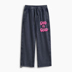 God Is Good Christian Washed Sweatpants