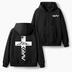God Is Greater Than Highers And Lows Christian Fleece-Lined Full-Zip Hoodie