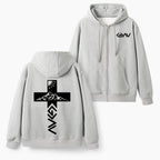 God Is Greater Than Highers And Lows Christian Fleece-Lined Full-Zip Hoodie