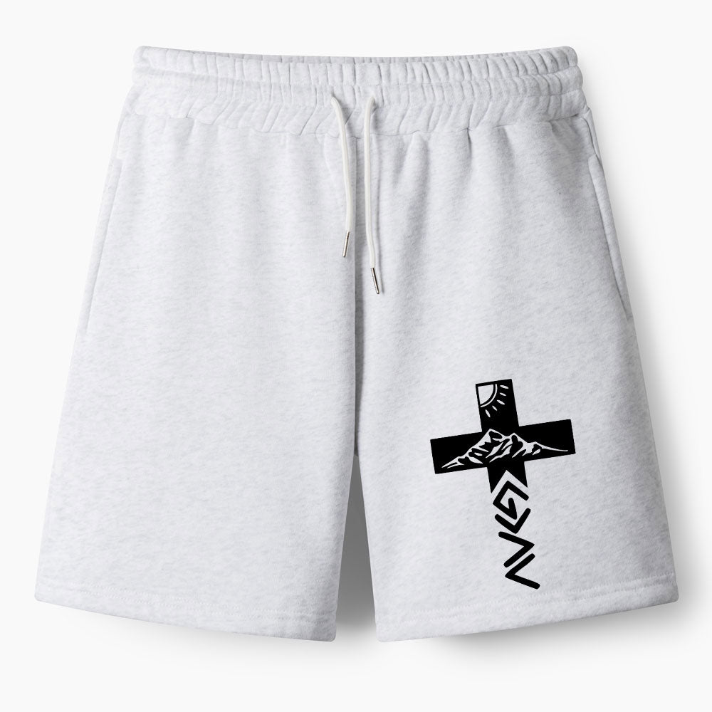 God Is Greater Than The Highs And Lows Christian Fleece Shorts