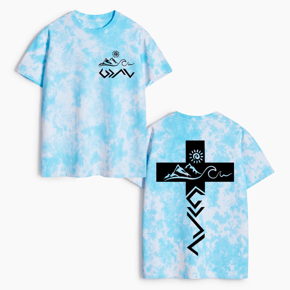 God Is Greater Than The Highs And Lows Christian Heavy Cotton Tie Dye T-Shirt