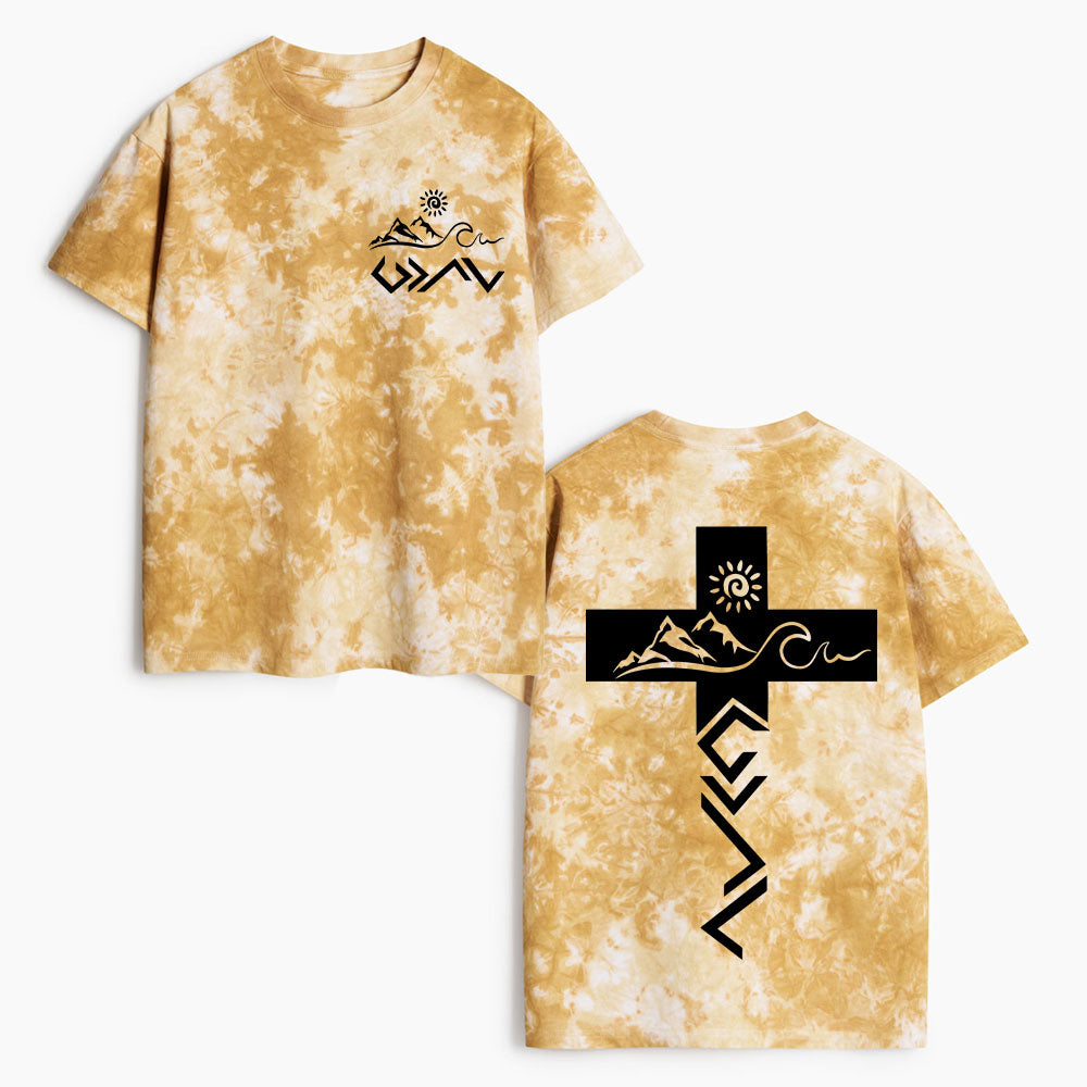 God Is Greater Than The Highs And Lows Christian Heavy Cotton Tie Dye T-Shirt