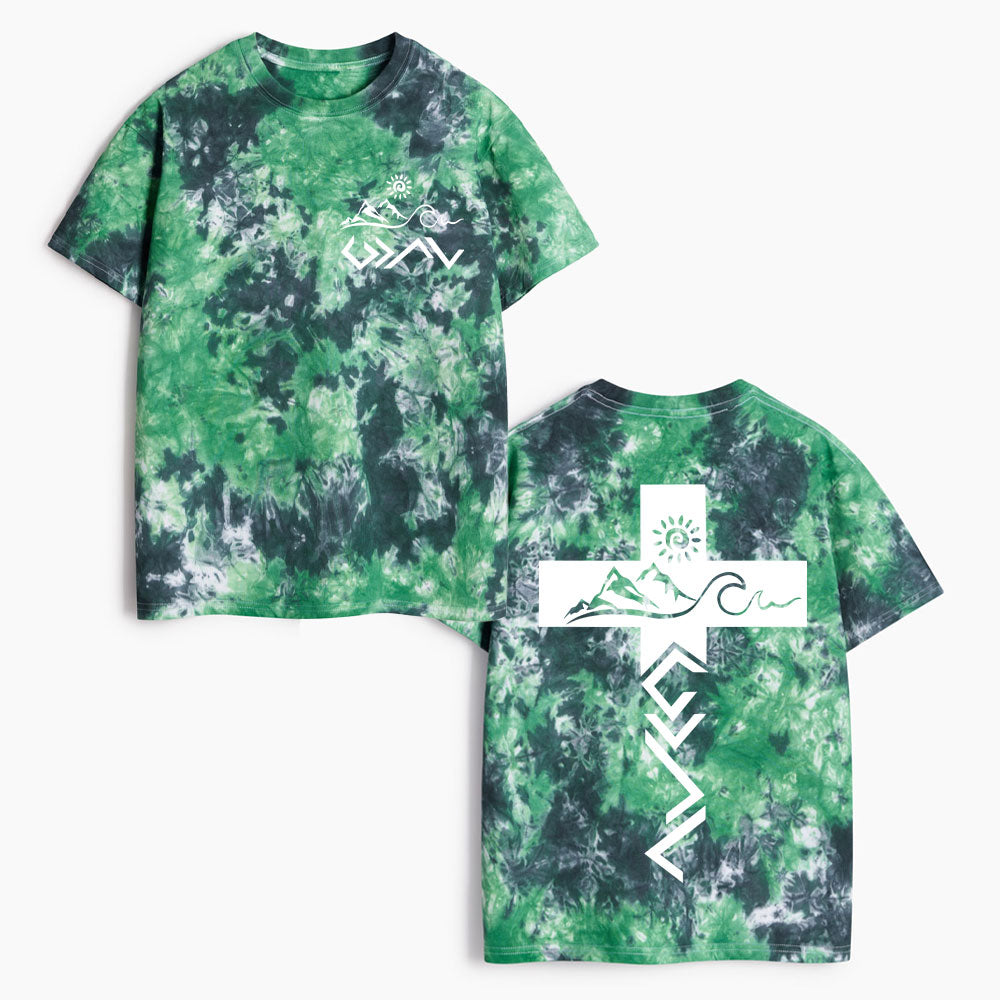 God Is Greater Than The Highs And Lows Christian Heavy Cotton Tie Dye T-Shirt
