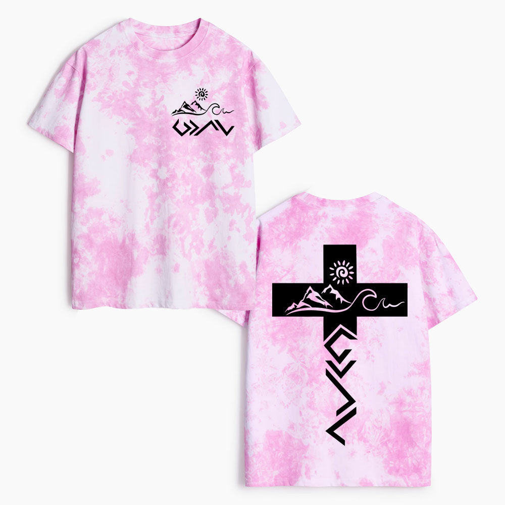 God Is Greater Than The Highs And Lows Christian Heavy Cotton Tie Dye T-Shirt