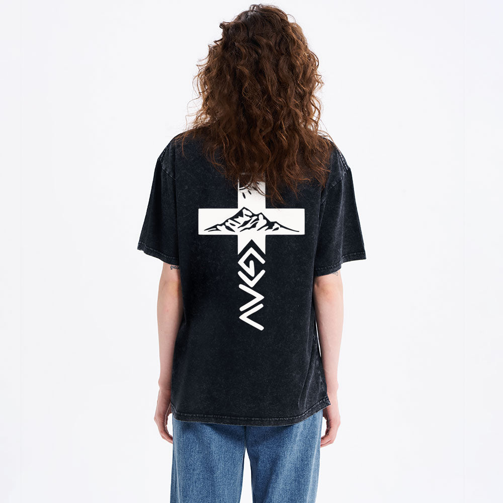 God Is Greater Than The Highs And Lows Christian Washed T-Shirt