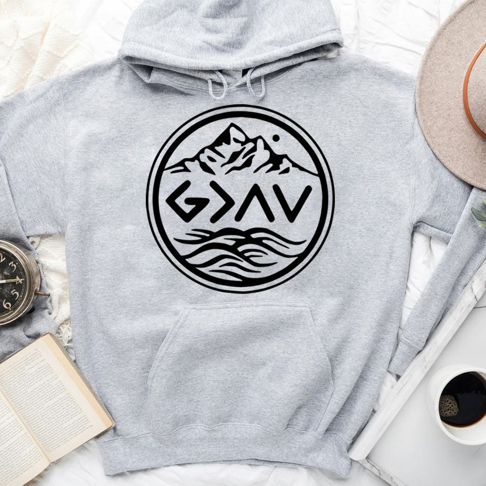 God Is Greater Than The Highs And Lows Religious Hoodie