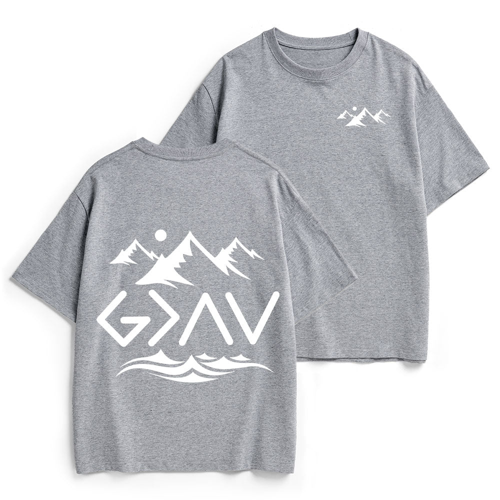 God Is Greater Than The Highs And The Lows Christian Heavy Cotton T-Shirt
