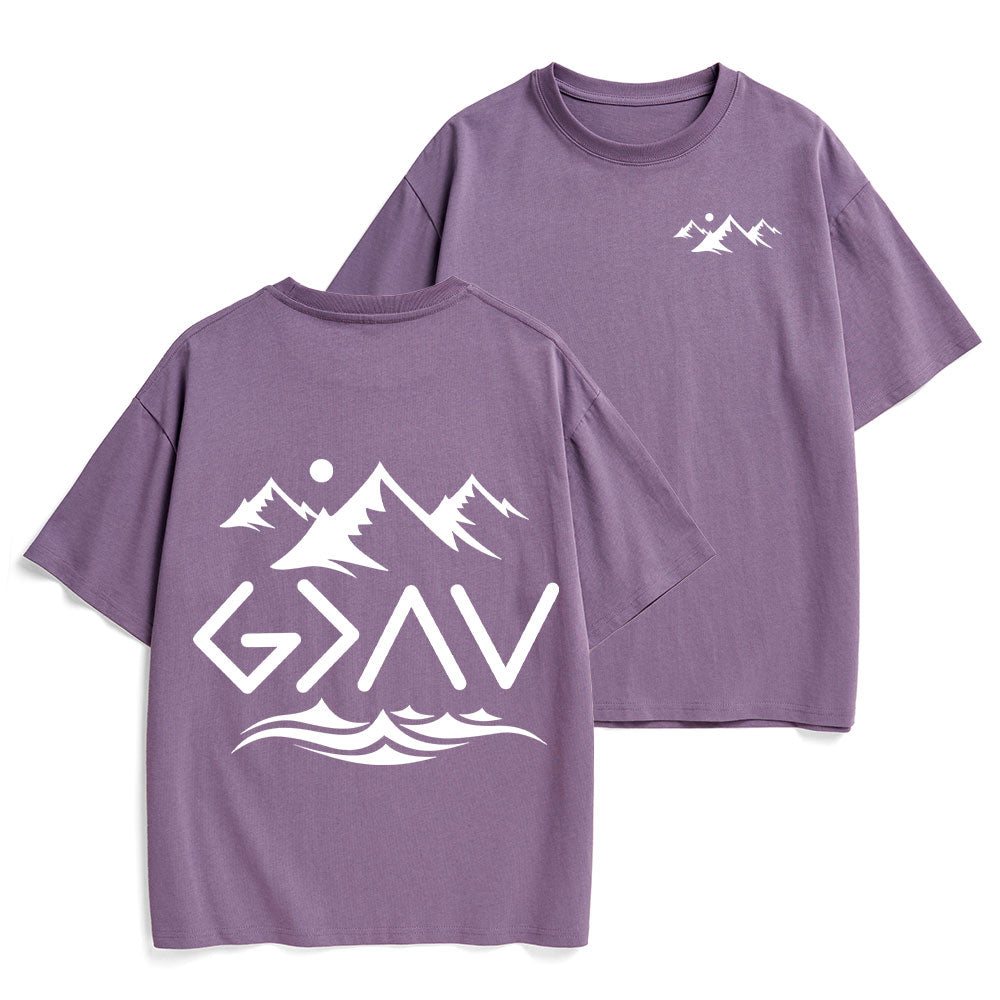 God Is Greater Than The Highs And The Lows Christian Heavy Cotton T-Shirt