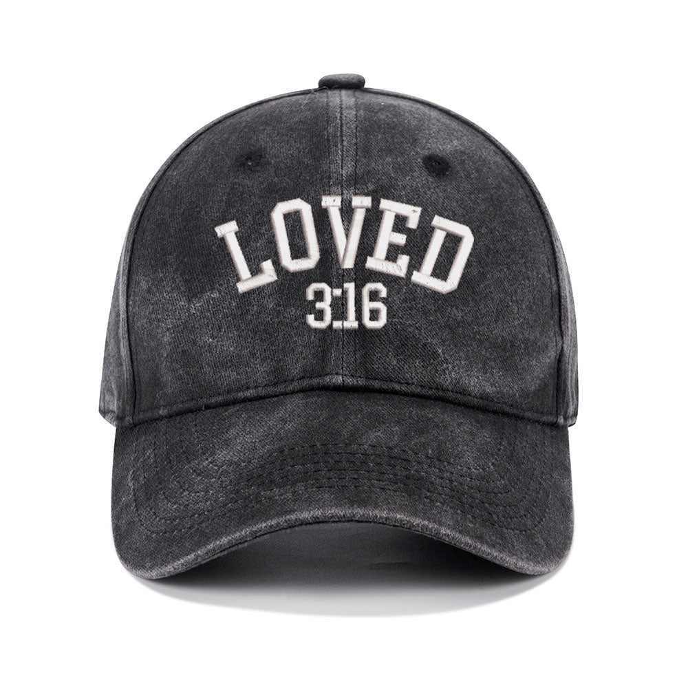 You Is So Loved Christian Couple Washed Hat